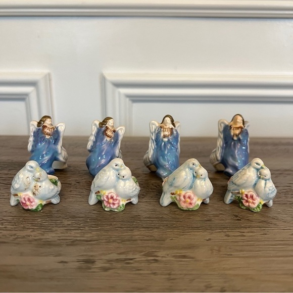 Vintage 1983 Avon Love Birds Doves and Angels Candle Huggers/Napkin Holder - Picture 6 of 14